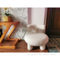 Silla de tela de peluche elegante moderna Engel Olga